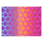 Bright Bold Vivid Orange Lila Fuchsia Trefoil Tischdecke (Vorderseite (Horizontal))