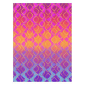 Bright Bold Vivid Orange Lila Fuchsia Trefoil Tischdecke (Vorderseite)