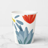 Bright Botanicals Baby Dusche Pappbecher (Rückseite)