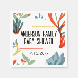 Bright Botanicals Baby Dusche Serviette