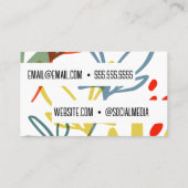 Bright Botanicals Moderne Einzigartig Visitenkarte (Rückseite)