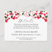 Bright Bougainvillea Blume Hochzeitskarte Begleitkarte (Vorderseite)