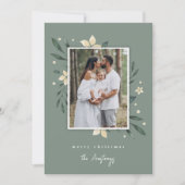 Bright Boughs | Botanisches Weihnachtsfest - Foto Feiertagskarte (Vorderseite)