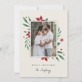 Bright Boughs | Botanisches Weihnachtsfest - Foto Feiertagskarte (Vorderseite)