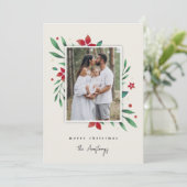 Bright Boughs | Botanisches Weihnachtsfest - Foto Feiertagskarte (Stehend Vorderseite)