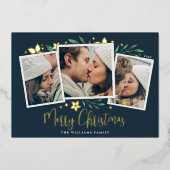 Bright Boughs | Drei Foto Folien Feiertagskarte (Vorderseite)