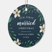 Bright Boughs | Erstes Verheiratetes Foto zu Weihn Keramik Ornament (Links)