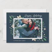 Bright Boughs | Happy Holidays Foto Feiertagskarte (Vorderseite)