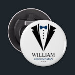 Bright Bow Krawatte Tuxedo "Trauzeuge" Personalisi Flaschenöffner<br><div class="desc">Spaß personalisierte Hochzeitsfeier bevorzugt Design.</div>