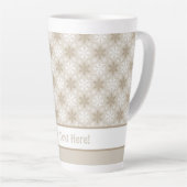 Bright Brown Tan Winter White Snowflake Muster Milchtasse (Rechte Ecke)