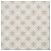 Bright Brown Tan Winter White Snowflake Muster Stoff (Muster)