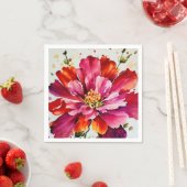 Bright Burst magenta Aquarell Blume Servietten (Beispiel)
