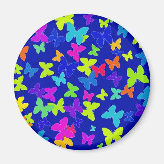 Bright Butterflies Blue Magnet (Vorne)