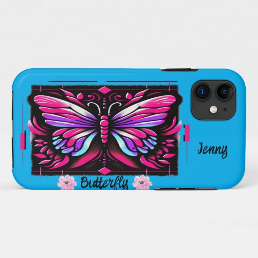 Bright Butterfly anpassbar Case-Mate iPhone Hülle (Rückseite (Horizontal))