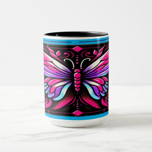 "Bright Butterfly" - Anpassbare Tasse (Zentrum)