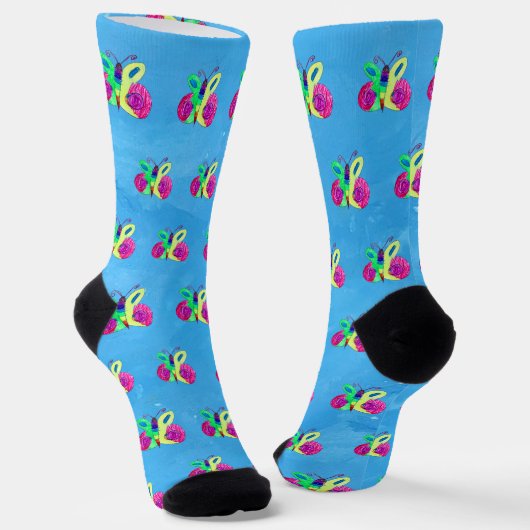 Bright Butterfly Crew Socken (Gewinkelt)