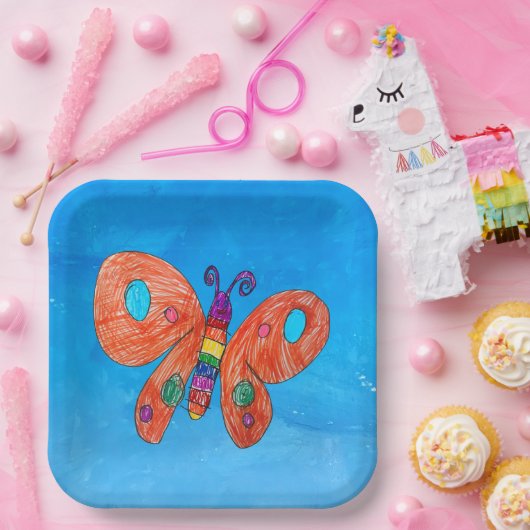 Bright Butterfly Pappteller (Party)