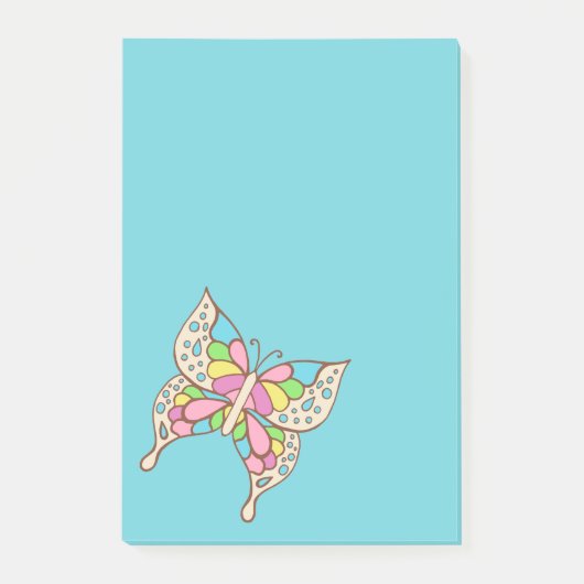 Bright Butterfly Post It Notes Post-it Klebezettel (Vorderseite)