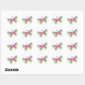 Bright Butterfly Runder Aufkleber (Blatt)