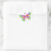 Bright Butterfly Runder Aufkleber (Tasche)