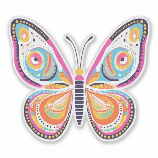 Bright Butterfly Sticker (Vorderseite)