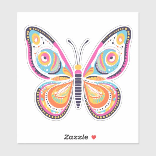 Bright Butterfly Sticker (Blatt)
