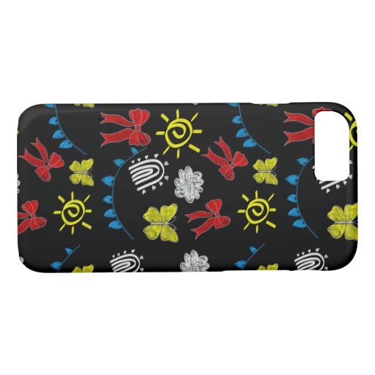 Bright Butterfly & Sunshine Pattern Phone Case (Rückseite (Horizontal))