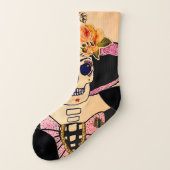Bright Calavera Catrina Socken (Links - Außen)