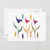 Bright Calla Lilly Watercolor Impression Postkarte (Vorne/Hinten)