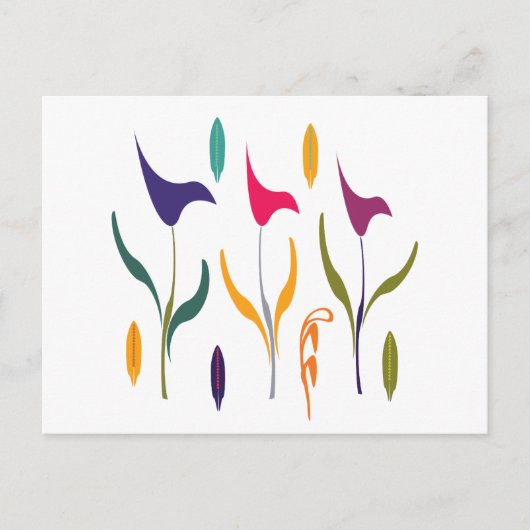 Bright Calla Lilly Watercolor Impression Postkarte (Vorderseite)