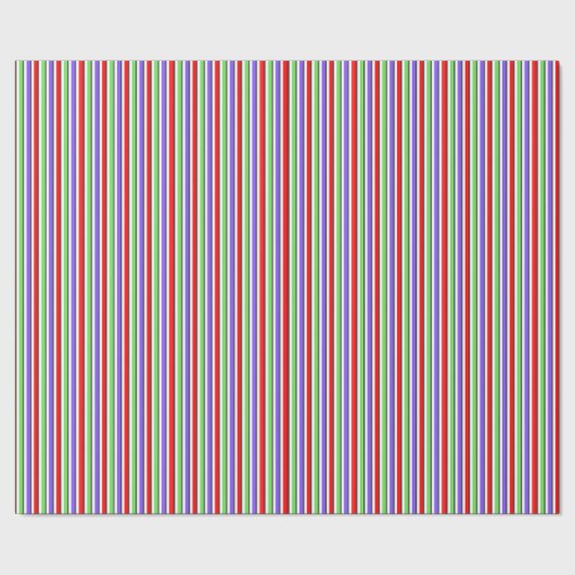 Bright Candy Stripe Geschenkpapier (Saum)