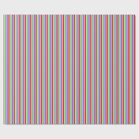 Bright Candy Stripe Geschenkpapier (Flach)