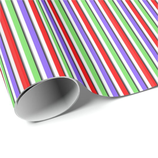 Bright Candy Stripe Geschenkpapier (Rolleneckpunkt)