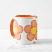 Bright Cantelope Summer Blume Tasse (Vorderseite Links)