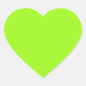 Bright Chartreuse Green Heart Aufkleber (Vorderseite)