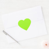 Bright Chartreuse Green Heart Aufkleber (Umschlag)