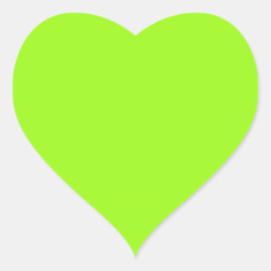 Bright Chartreuse Green Heart Sticker