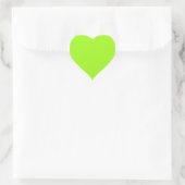 Bright Chartreuse Green Heart Sticker (Tasche)