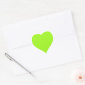 Bright Chartreuse Green Heart Sticker (Umschlag)