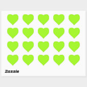 Bright Chartreuse Green Heart Sticker (Blatt)