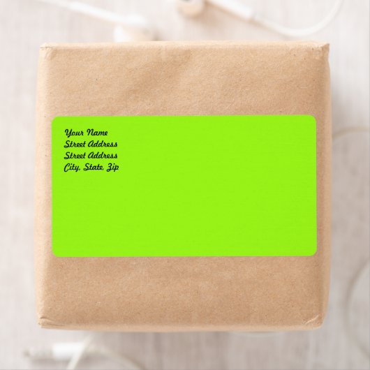 Bright Chartreuse Green Shipping Label (Insitu)