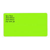 Bright Chartreuse Green Shipping Label (Vorne)