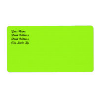 Bright Chartreuse Green Shipping Label