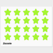 Bright Chartreuse Green Star Aufkleber (Blatt)