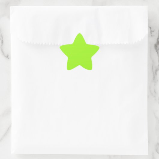 Bright Chartreuse Green Star Aufkleber (Tasche)