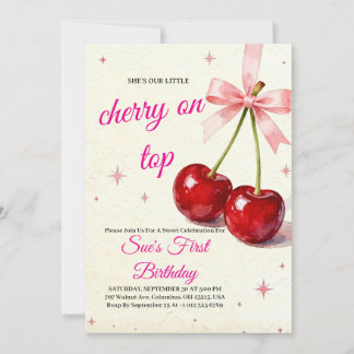 Bright & Cheerful 1st Birthday Invitation Einladung