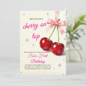 Bright & Cheerful 1st Birthday Invitation Einladung (Stehend Vorderseite)