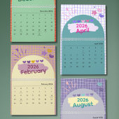 Bright & Cheerful Aesthetic Calendar Kalender