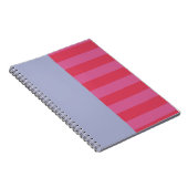 Bright Cheerful pink and ice blue striped design Notizblock (Rechte Seite)