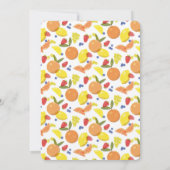 Bright Cheerful Risograph Fruit Party Einladung (Rückseite)